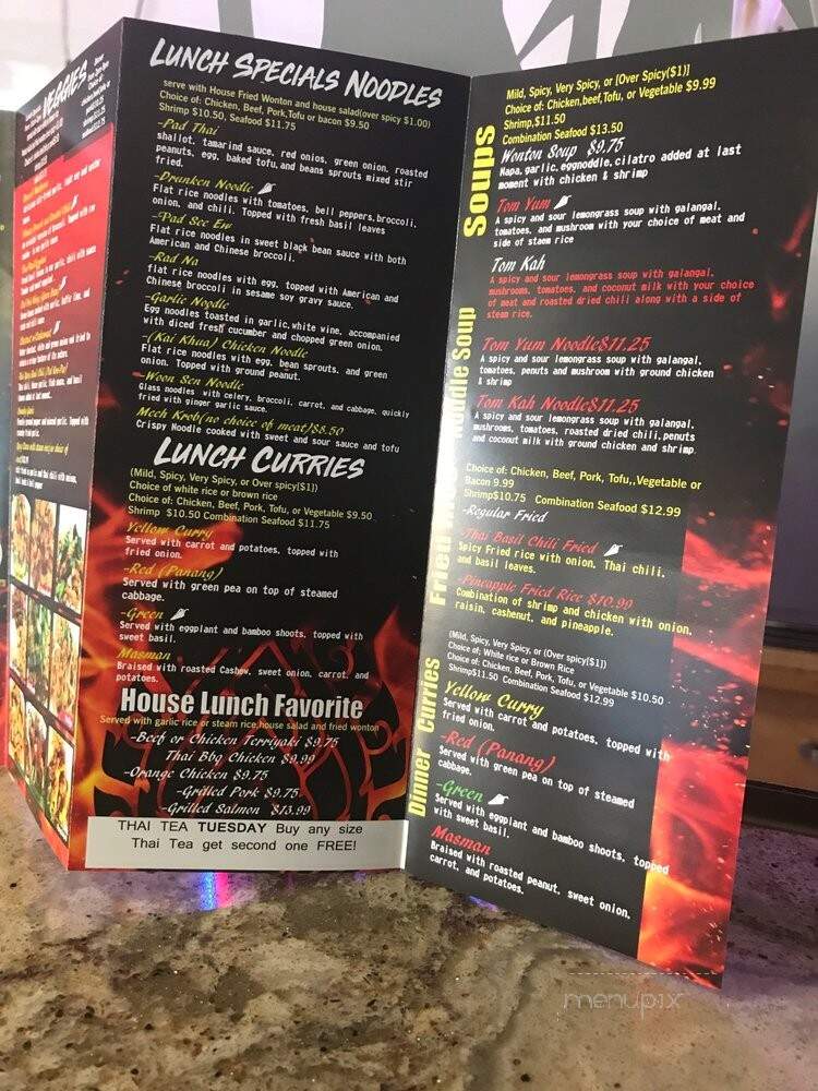 Thai Cuisine Restaurant - Carson, CA menu_pic