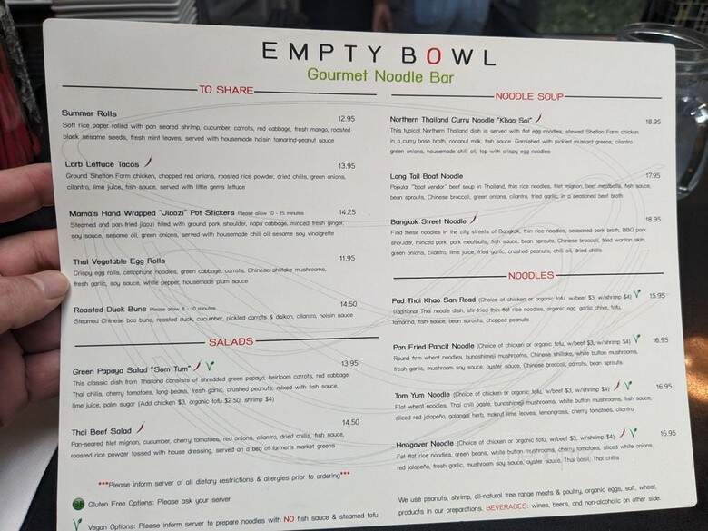 Empty Bowl Gourmet Noodle Bar - Santa Barbara, CA