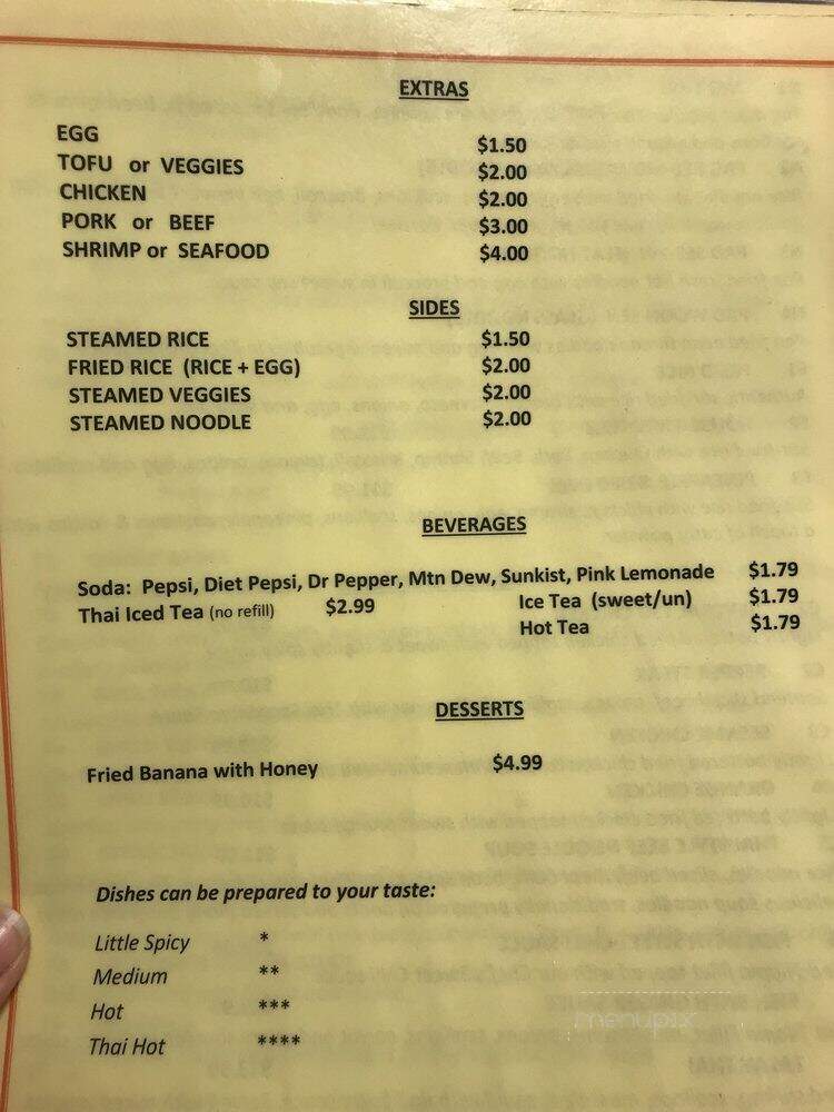 Pad Thai Cuisine - Fayetteville, NC menu_pic