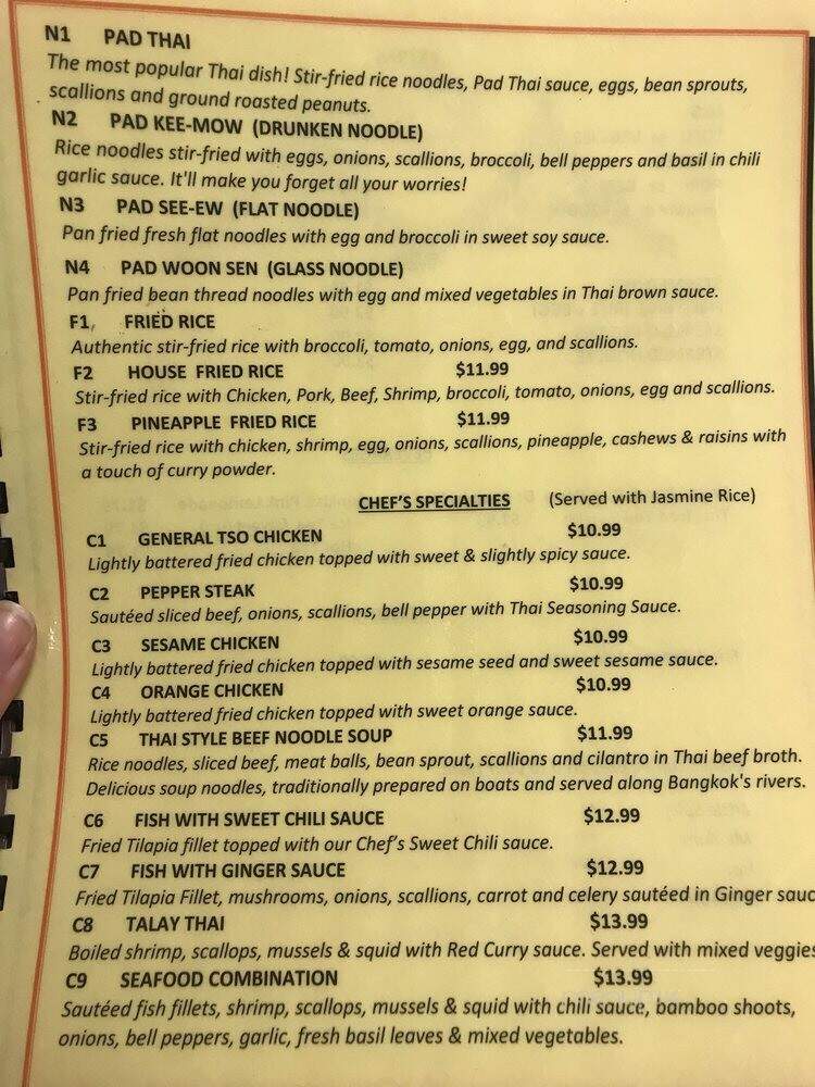 Pad Thai Cuisine - Fayetteville, NC menu_pic