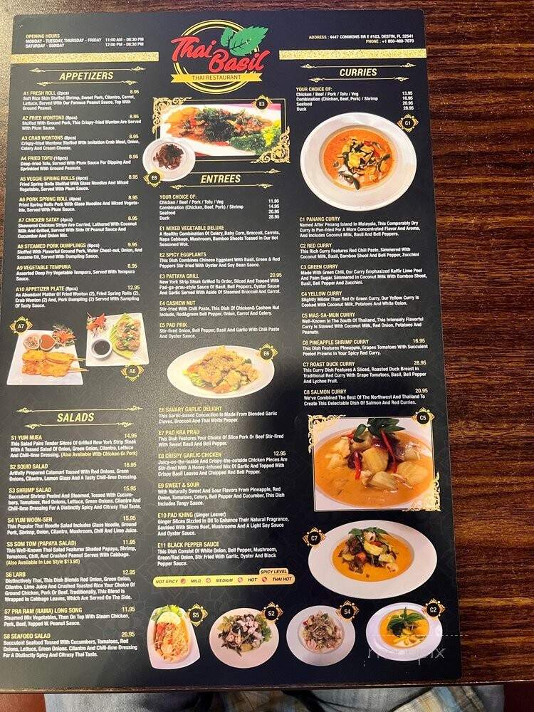 Thai Basil - Destin, FL menu_pic