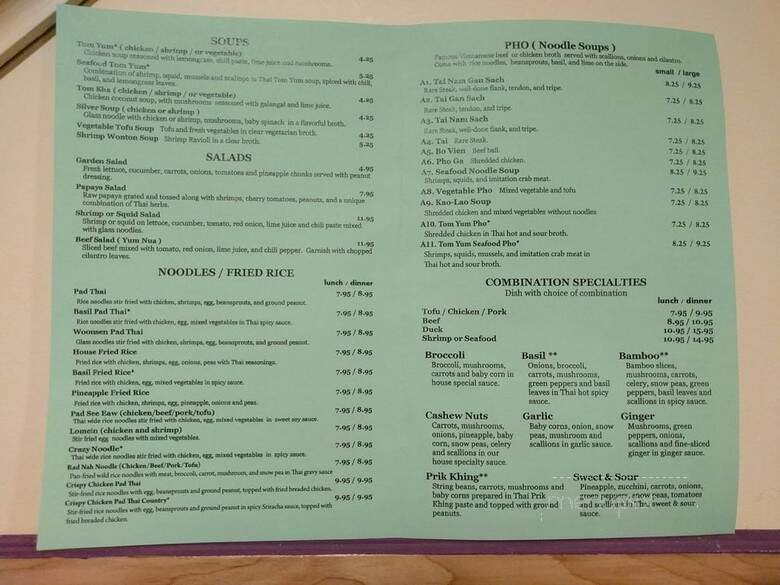 Thai Jasmine - Leominster, MA menu_pic