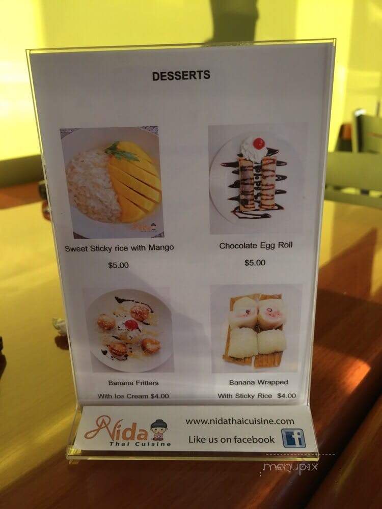 Nida Thai Cuisine - Centerville, OH menu_pic