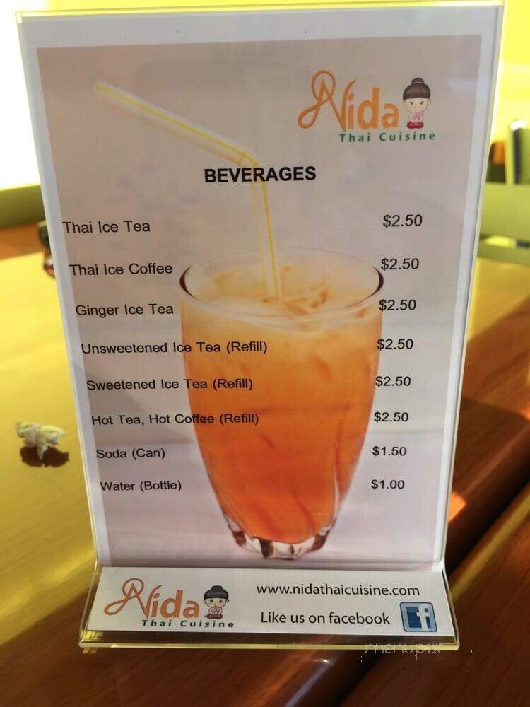 Nida Thai Cuisine - Centerville, OH menu_pic