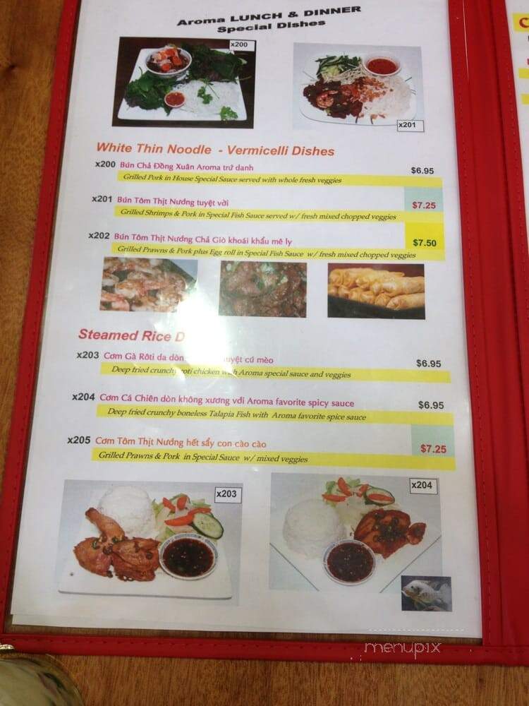 Aroma Coffee and Snacks - Milpitas, CA menu_pic