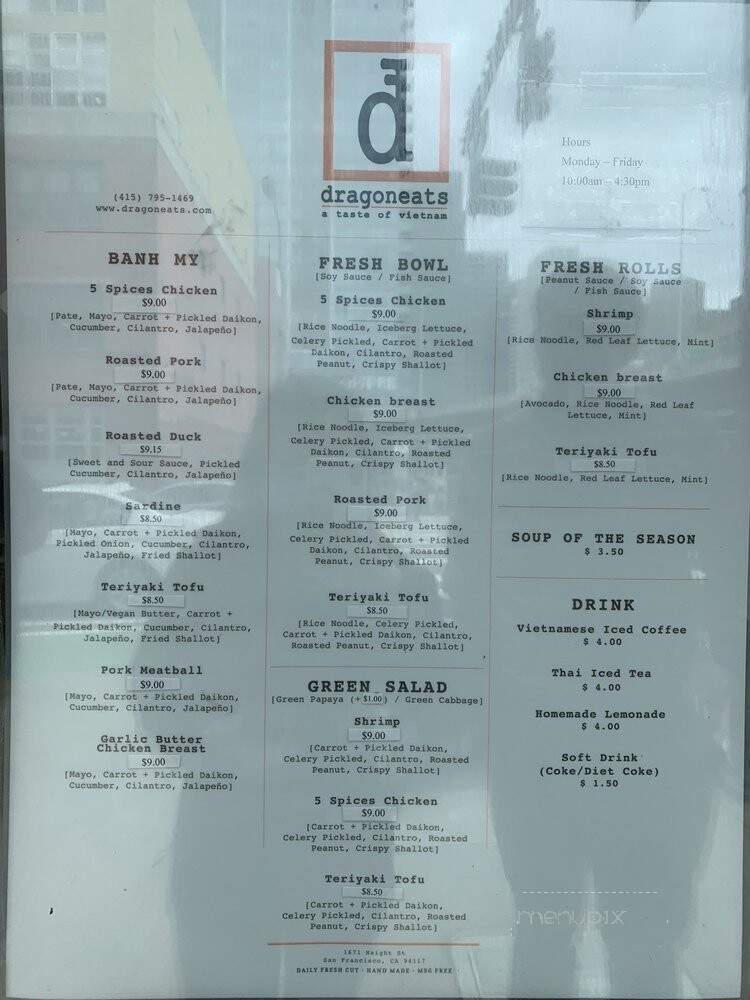 Dragoneats - San Francisco, CA menu_pic