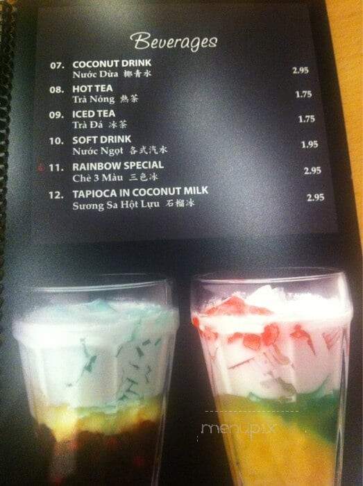 Pho Que Huong - Frisco, TX menu_pic