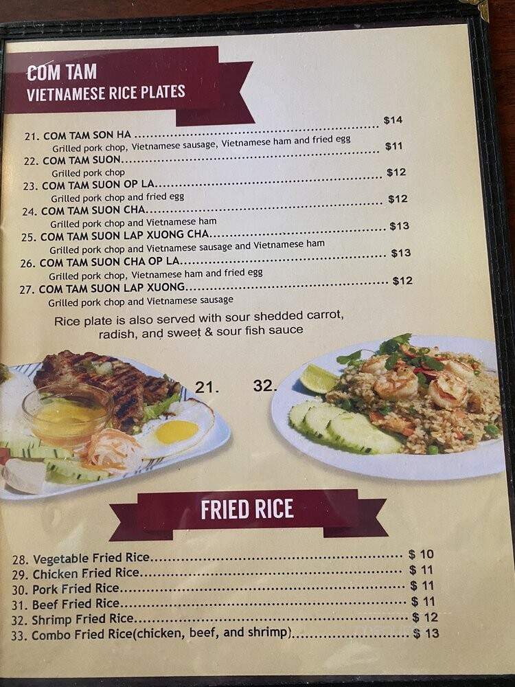 Pho Son Ha - Palatine, IL menu_pic