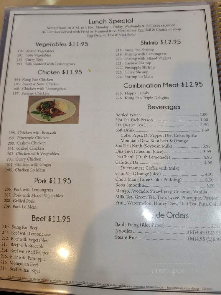 Saigon Basil - Denver, CO menu_pic