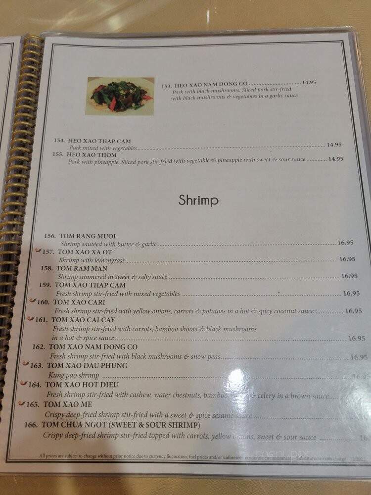 Saigon Basil - Denver, CO menu_pic