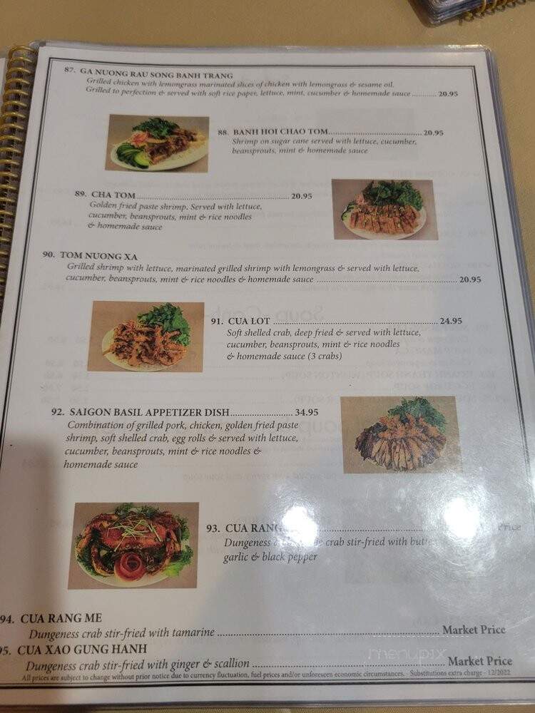 Saigon Basil - Denver, CO menu_pic