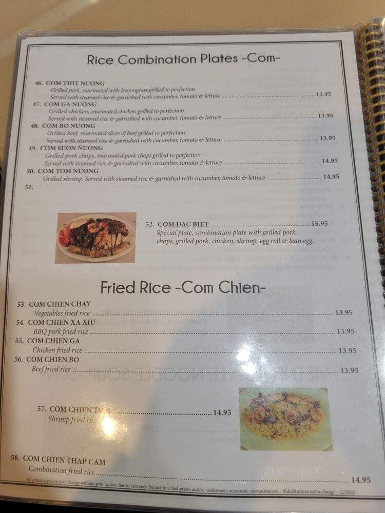 Saigon Basil - Denver, CO menu_pic