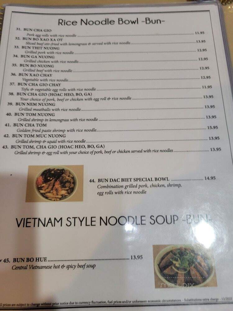 Saigon Basil - Denver, CO menu_pic