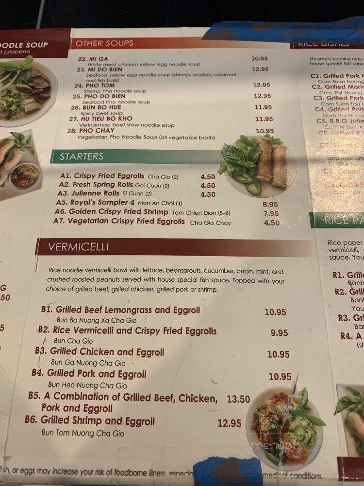 Pho - Ashburn, VA menu_pic