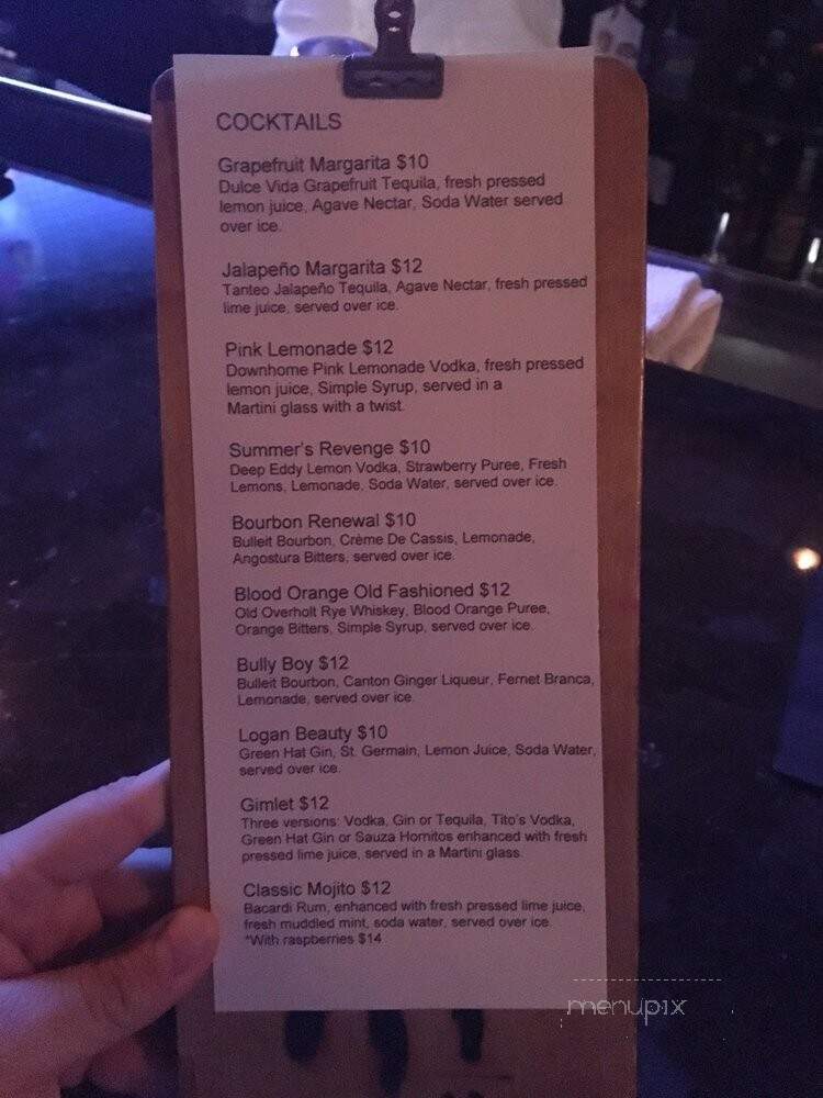 Number Nine - Washington, DC menu_pic