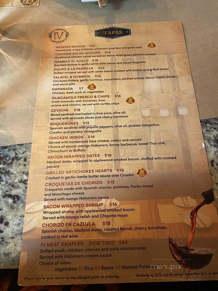 Iron Vine Restaurant and Tapas Bar - Peekskill, NY menu_pic