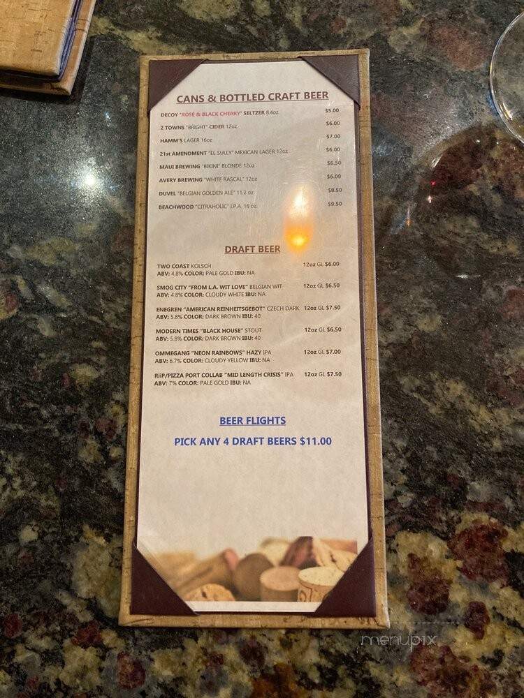 Main Street Wine Company - Huntington Beach, CA menu_pic