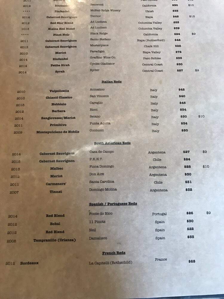 Epoch Wine & Beer Kitchen - San Marcos, CA menu_pic