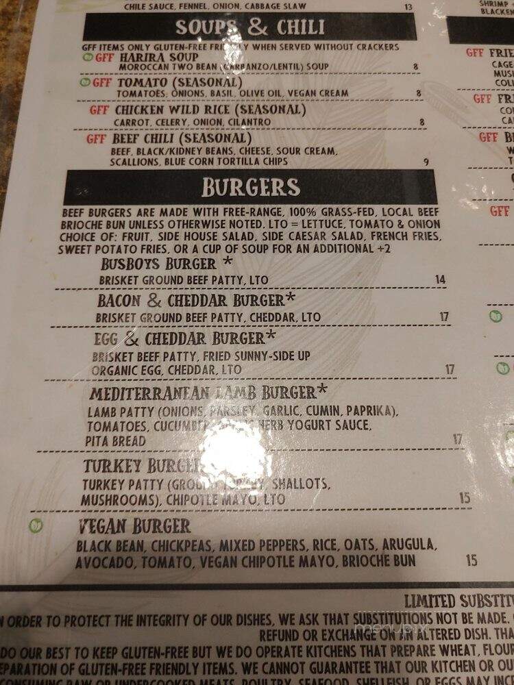 Bussboys and Poets - Washington, DC menu_pic