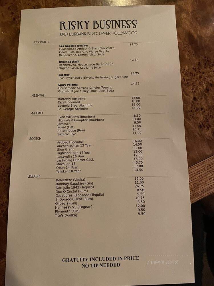 Other Door - North Hollywood, CA menu_pic