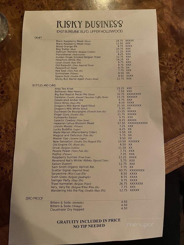 Other Door - North Hollywood, CA menu_pic