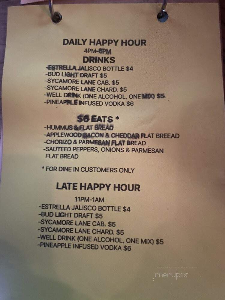 Dark Horse Tavern - Tarzana, CA menu_pic