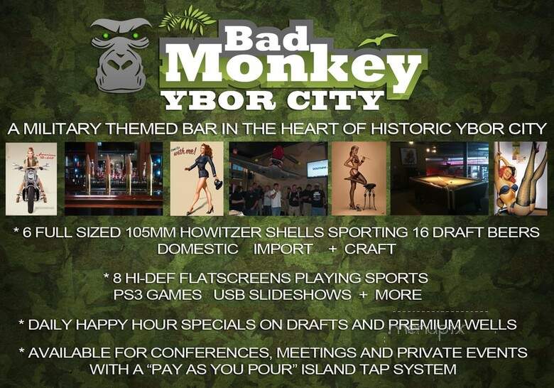 Bad Monkey Ybor - Tampa, FL menu_pic