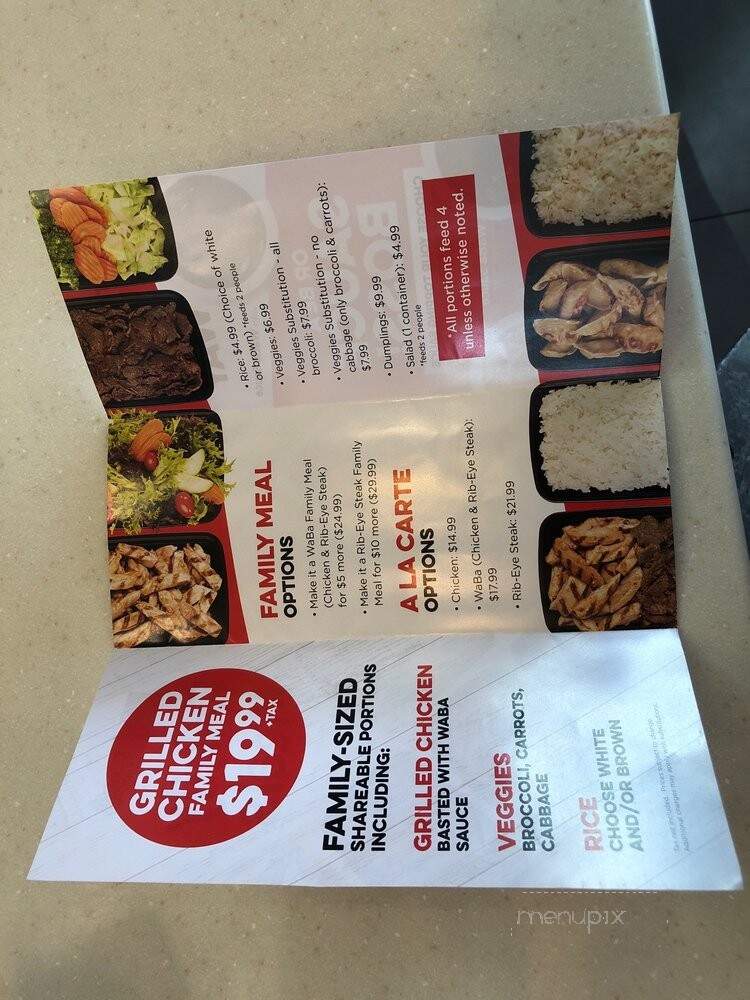 Waba Grill - Downey, CA menu_pic