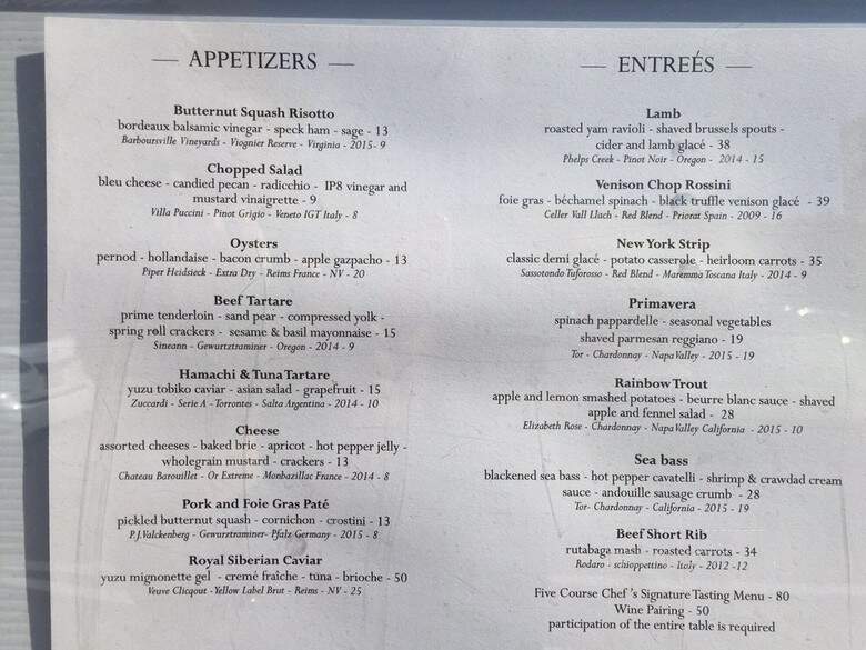 Cocothe - Sewickley, PA menu_pic