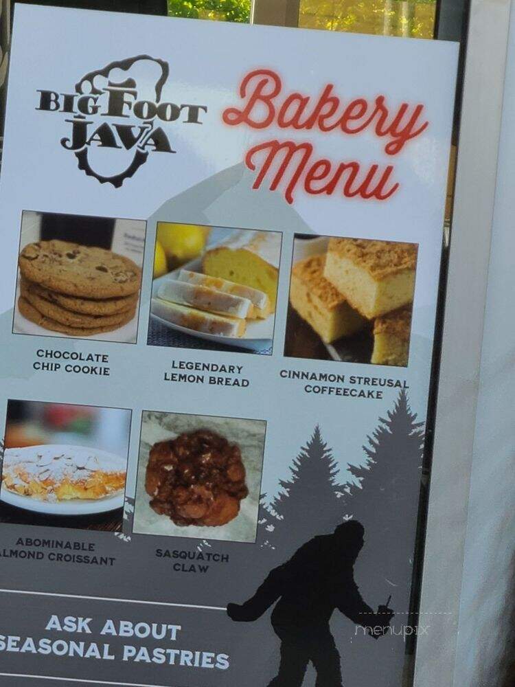 Bigfoot Java - Federal Way, WA menu_pic