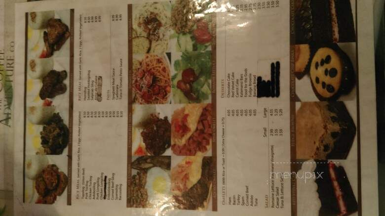 Coffee Adventure Co. - Milpitas, CA menu_pic