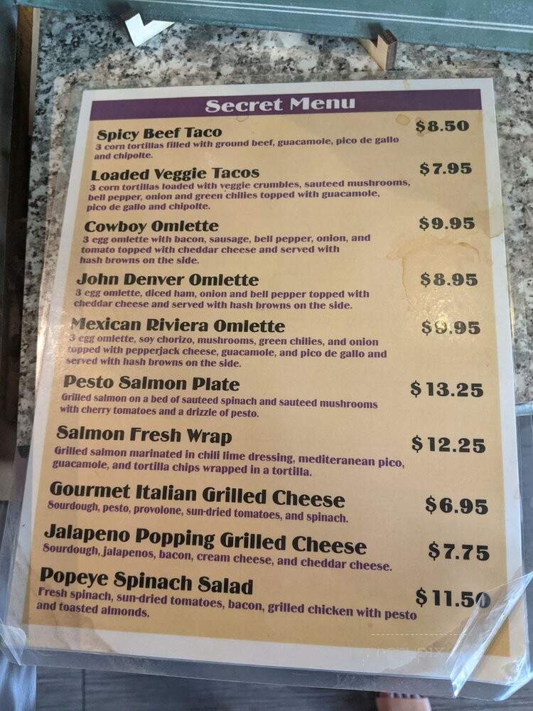 Coffee X Change - Tucson, AZ menu_pic