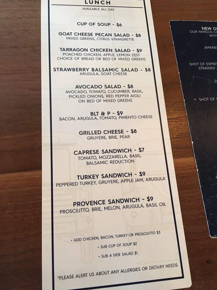 French Truck Coffee - New Orleans, LA menu_pic