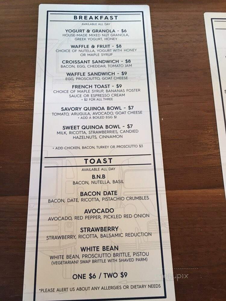 French Truck Coffee - New Orleans, LA menu_pic
