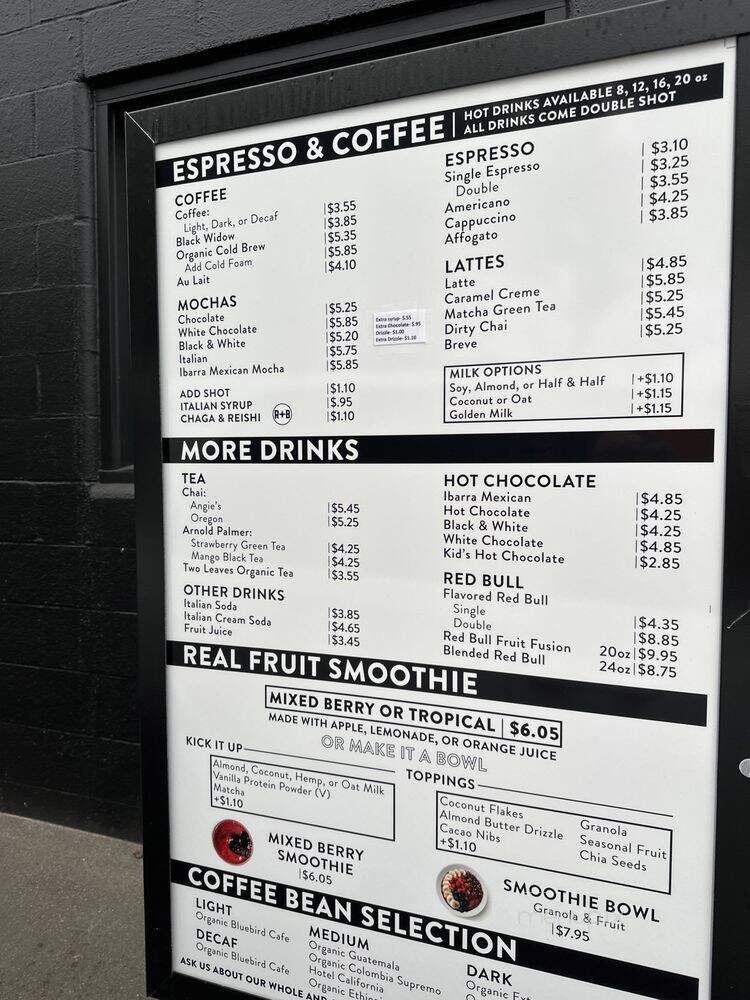 Gold Rush Coffee - Eureka, CA menu_pic