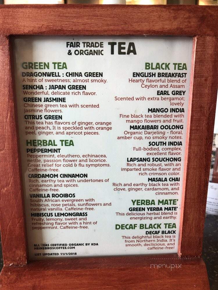 Heine Brothers' Coffee - Jeffersonville, IN menu_pic