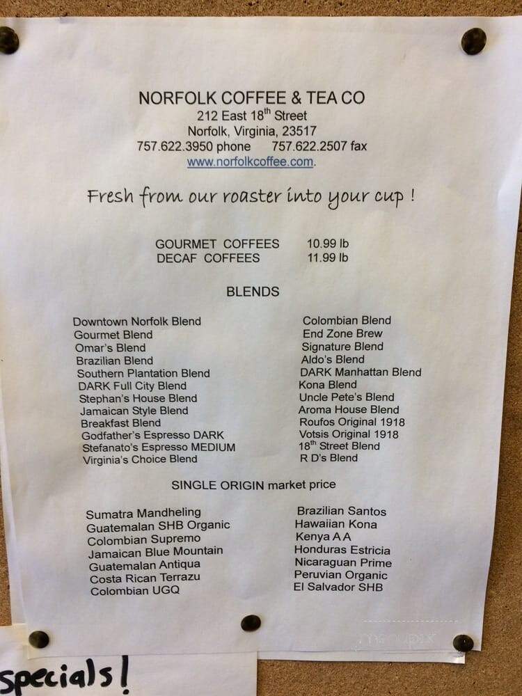 Norfolk Coffee & Tea Co - Norfolk, VA