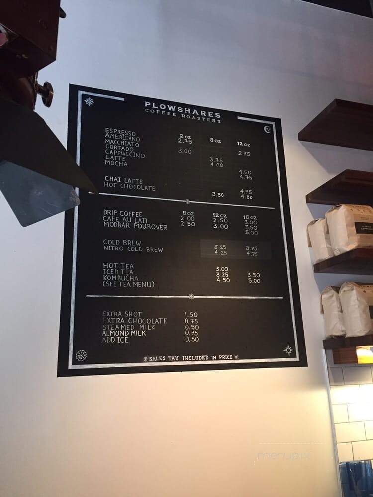 Plowshares Coffee Roasters Bloomingdale - New York, NY menu_pic