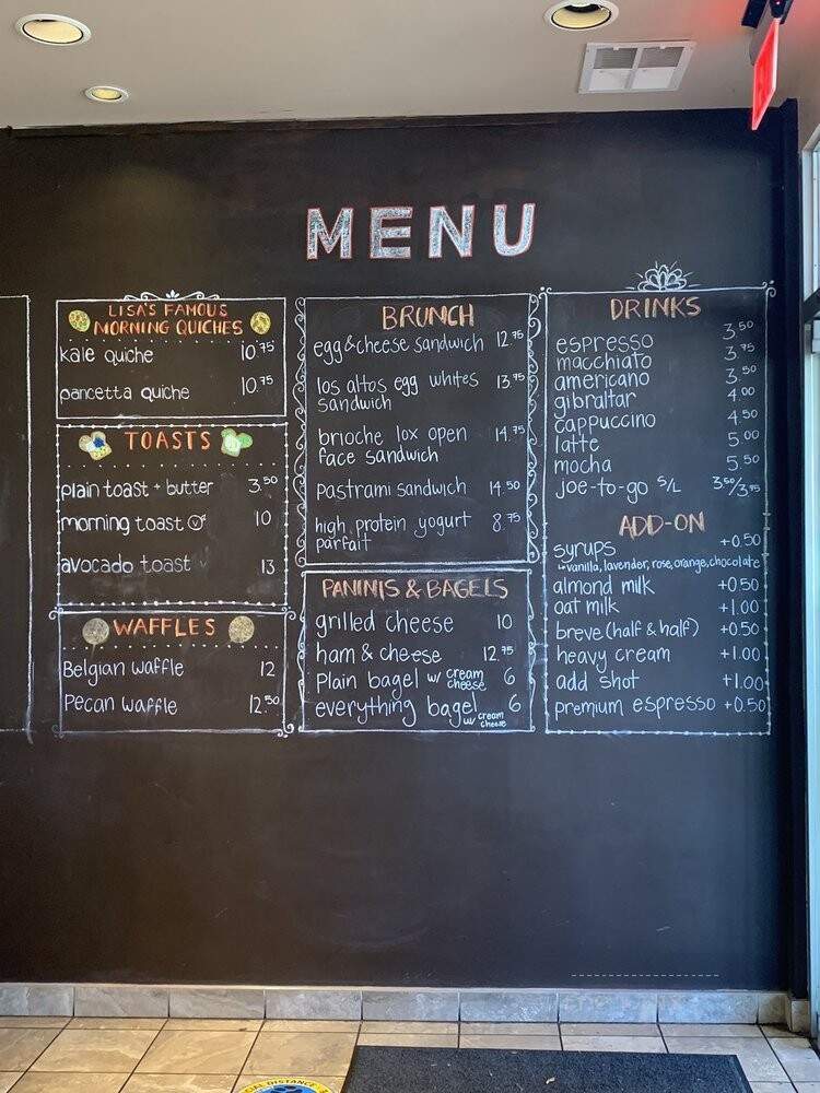Red Berry Coffee Bar - Los Altos, CA menu_pic