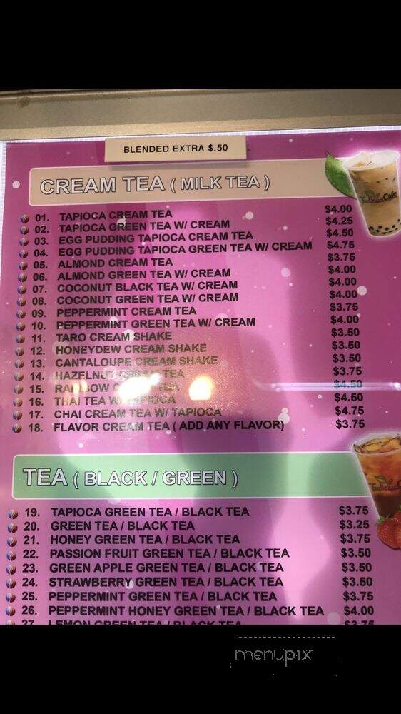 Tealicious Cafe - San Antonio, TX menu_pic