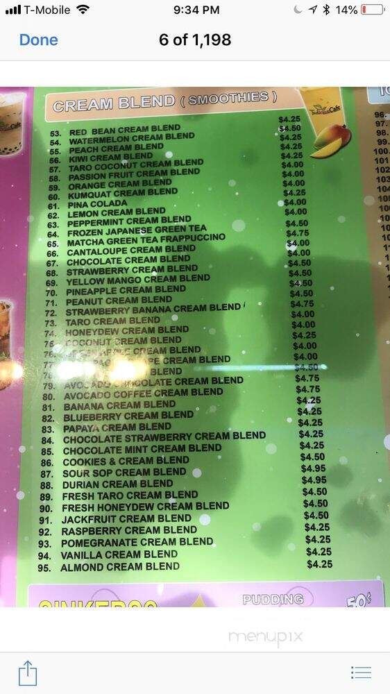 Tealicious Cafe - San Antonio, TX menu_pic
