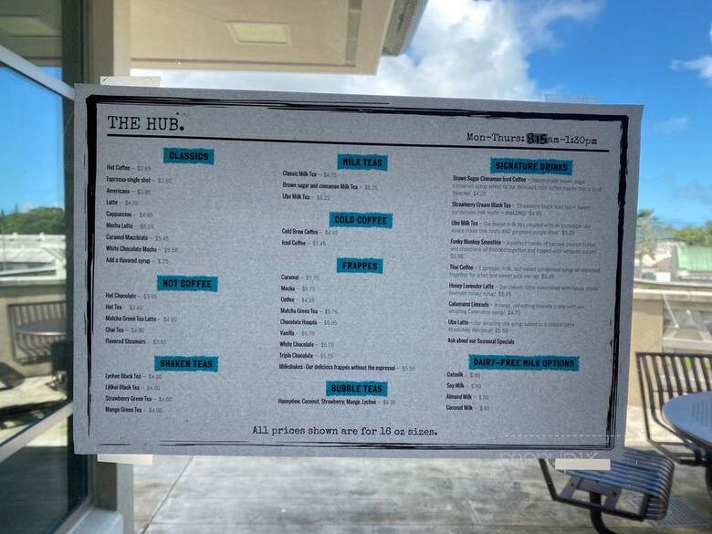 Island Brew's the Hub - Kaneohe, HI menu_pic