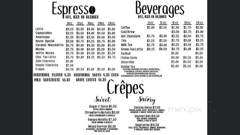 Marine View Espresso - Des Moines, WA menu_pic