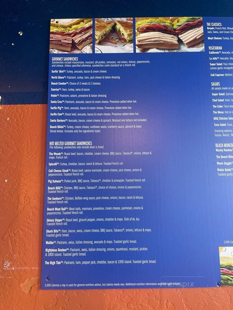 Beach Hut Deli - Grass Valley, CA menu_pic