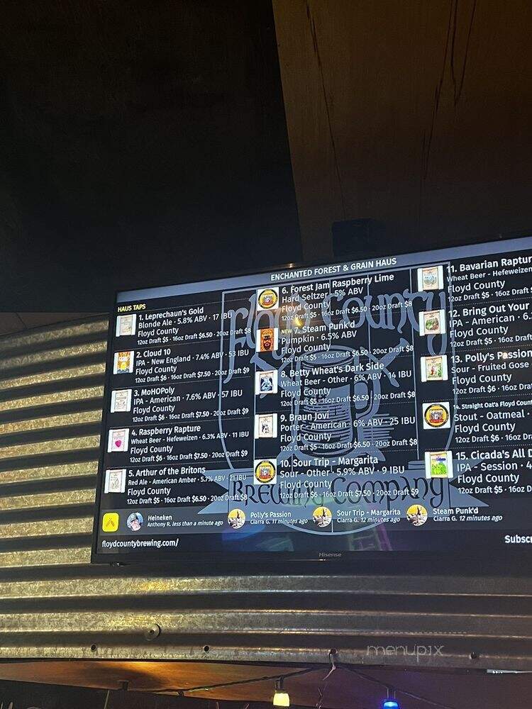 Floyd County Brewing Co. - Belleville, IL menu_pic