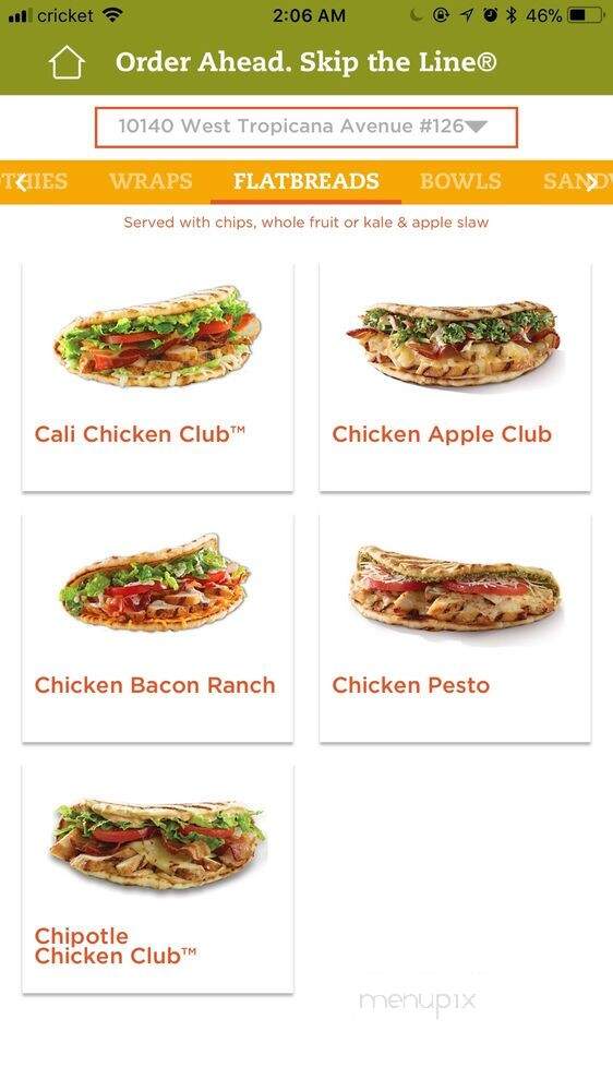 Tropical Smoothie Cafe Tropicana and Hualapai - Las Vegas, NV menu_pic