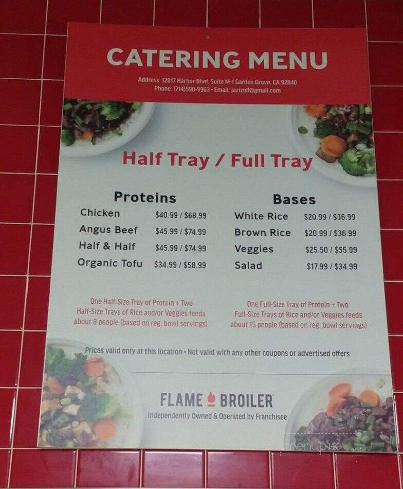 Flame Broiler - Garden Grove, CA menu_pic