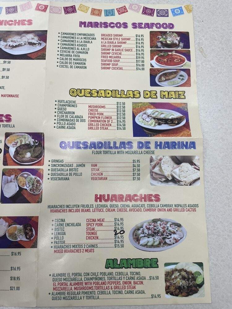 El Portal Taqueria Restaurant - Elizabeth, NJ menu_pic