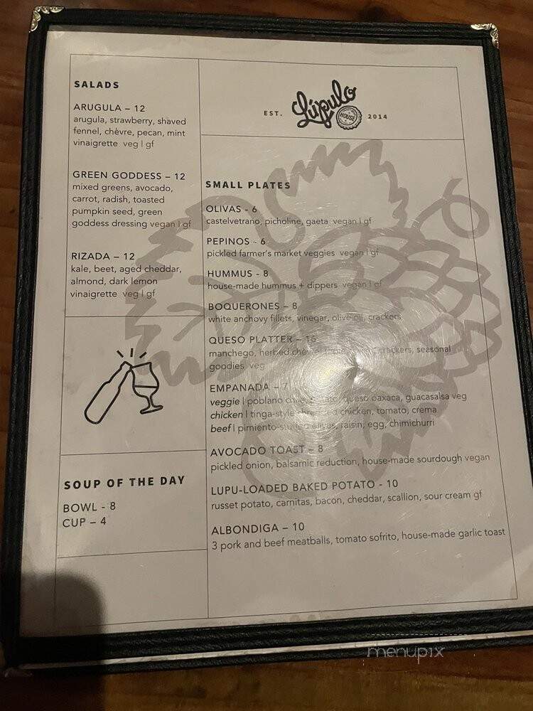 Lupulo Craft Beer House - Santa Cruz, CA menu_pic