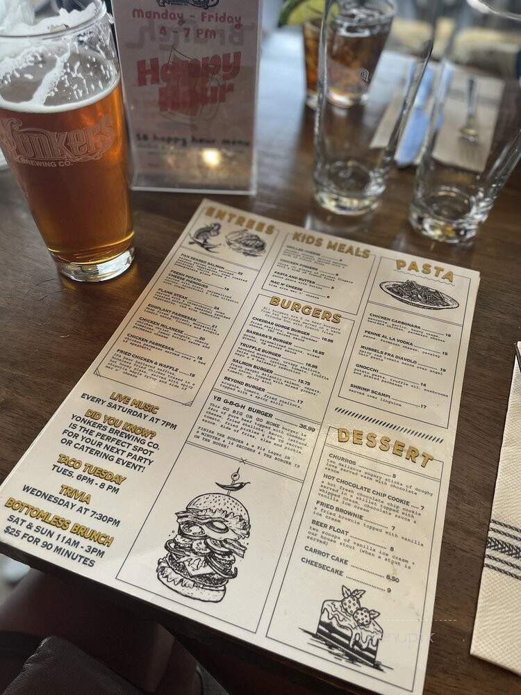 Yonkers Brewing Co. - Yonkers, NY menu_pic